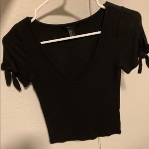black tie crop top